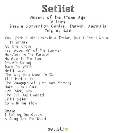 queens of the stone age tour setlist